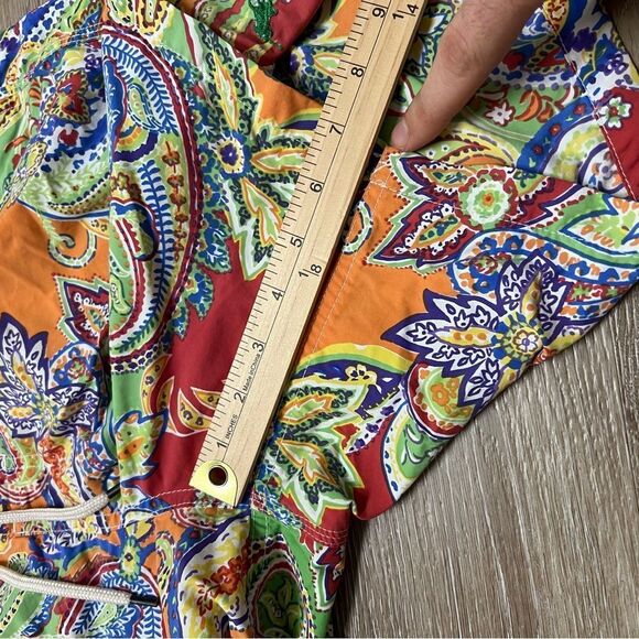 Polo Ralph Lauren Swim Trunks Mens Large Multicolor Paisley Lined Shorts 7"L - Picture 2 of 8